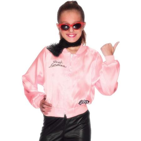 Pink Lady jasje voor meisje | Grease verkleedkleding maat 116-128
